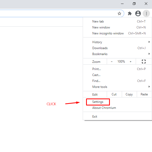 Click Settings