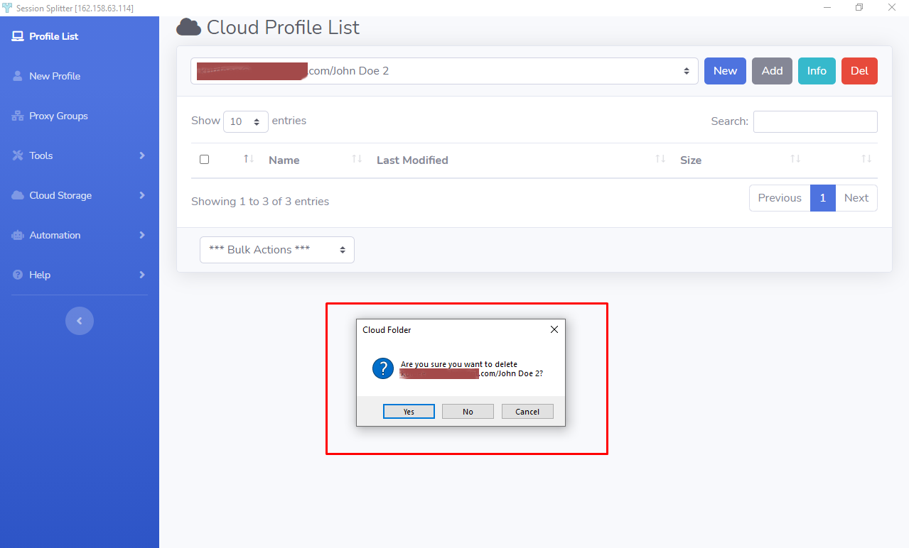 Cloud-delete folder confirmation