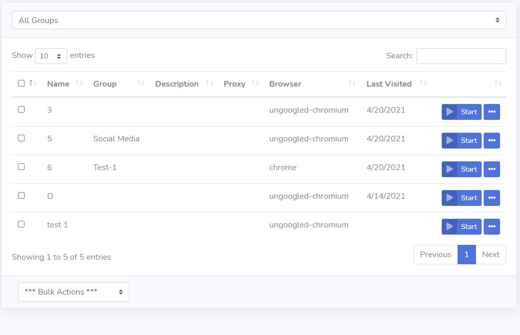 Hide Profile-not in the list