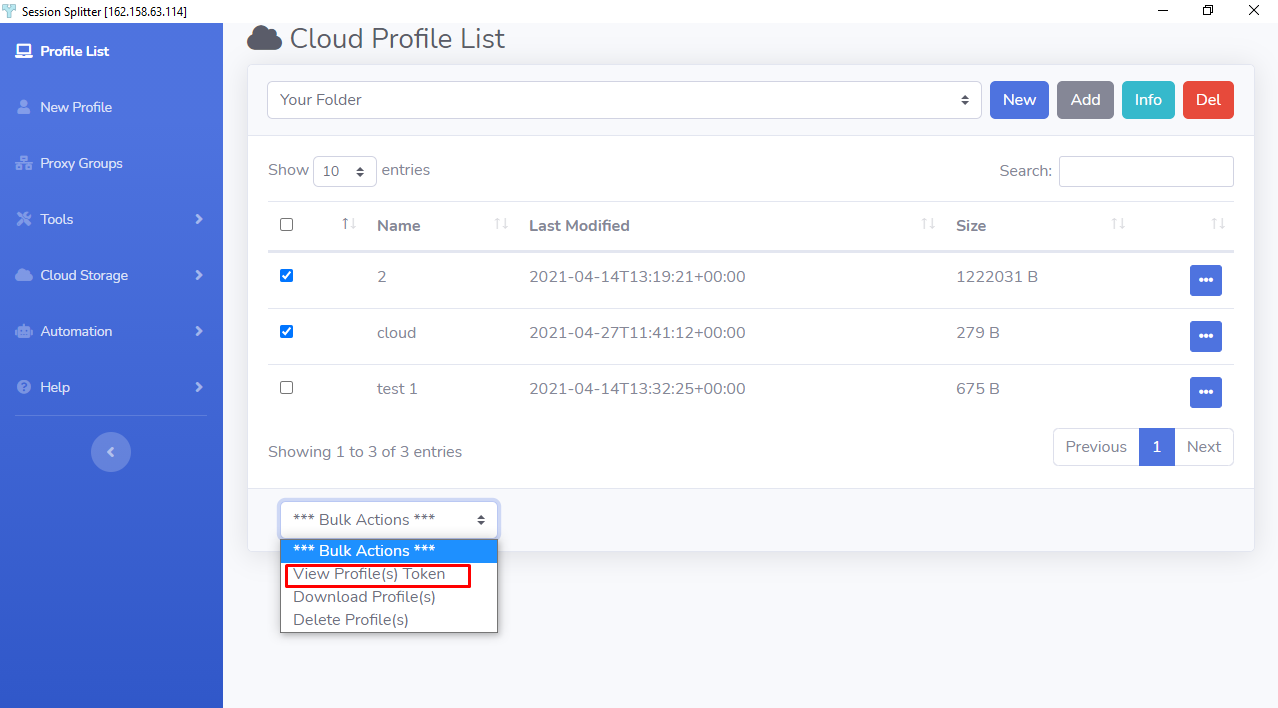 Cloud- View Profiles Token-2