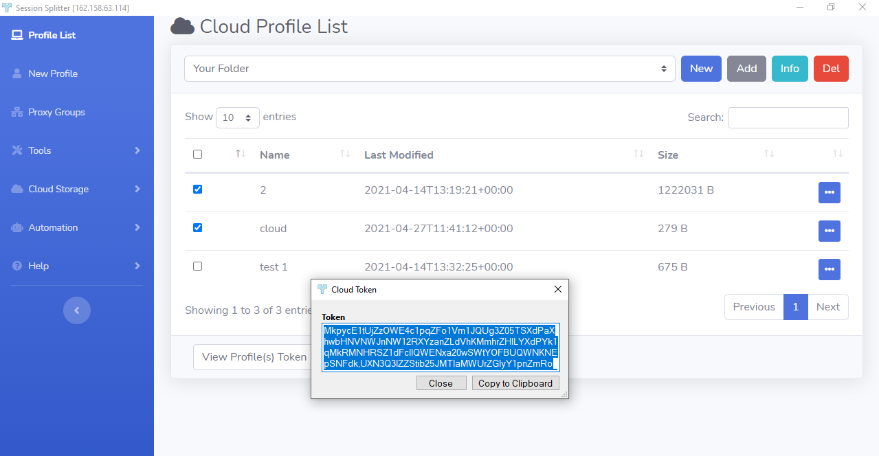 Cloud- View Profiles Token-3
