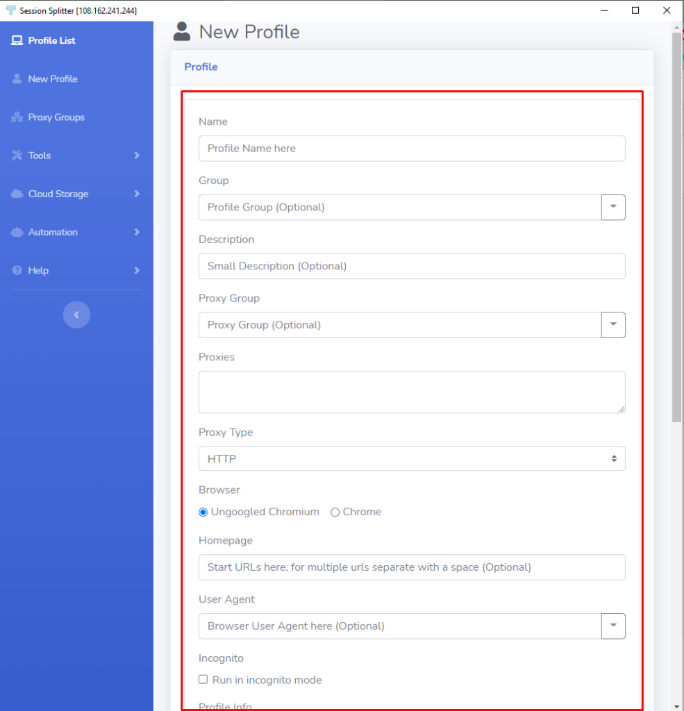 Profile Details