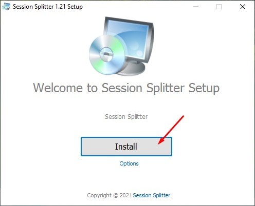 Session Splitter Setup-Start installation