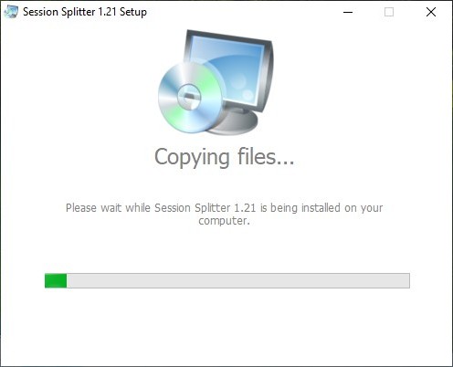Session Splitter Setup copying files